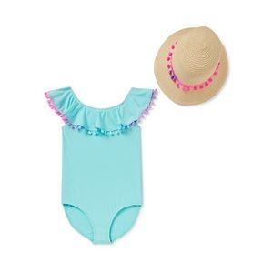 NWT! Adorable scoop neck one piece with hat 12